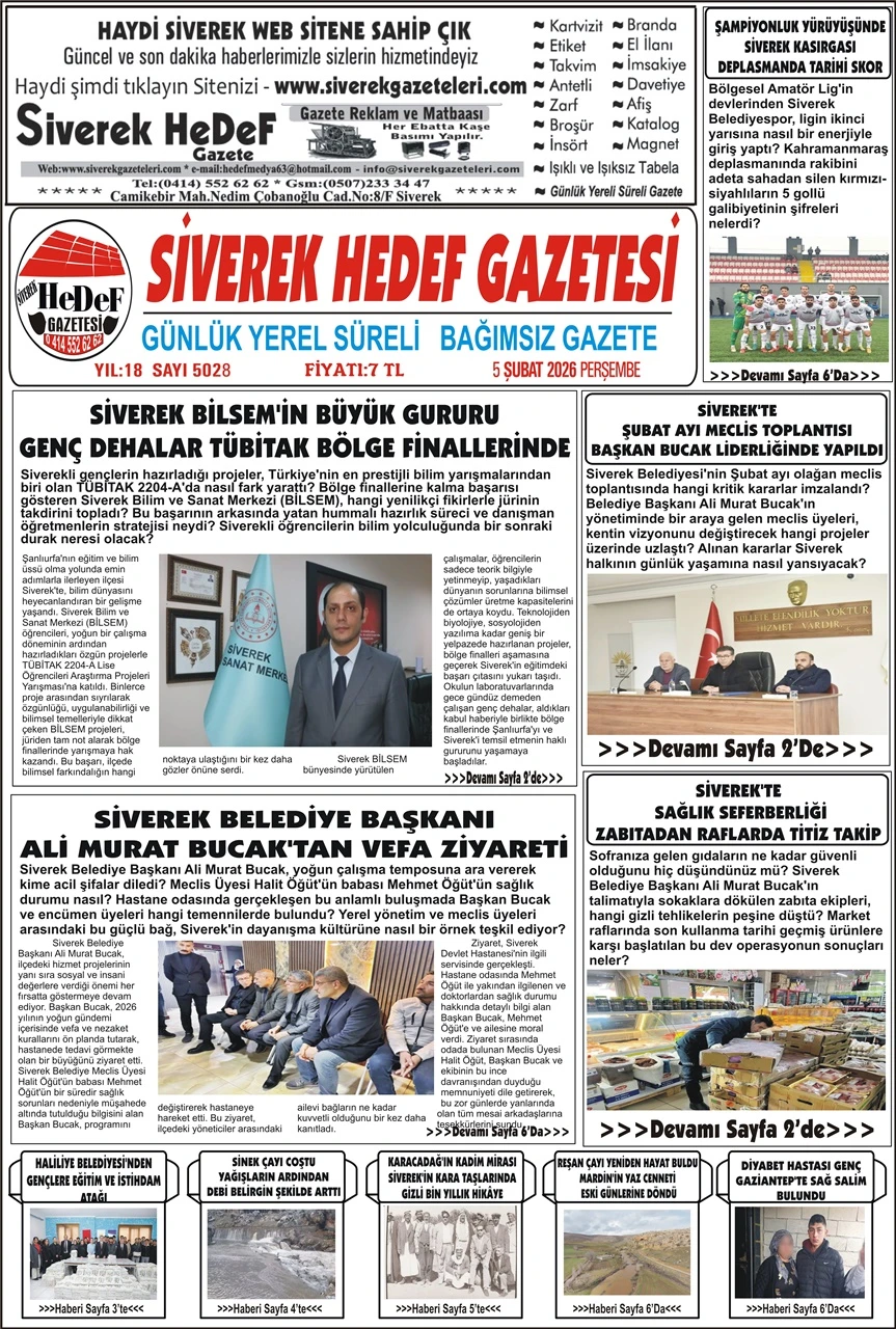 05.02.2026 Tarihli Gazetemiz