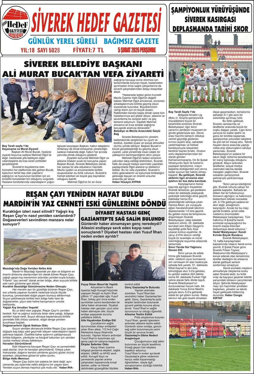 05.02.2026 Tarihli Gazetemiz