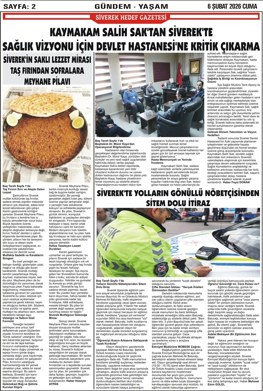 06.02.2026 Tarihli Gazetemiz