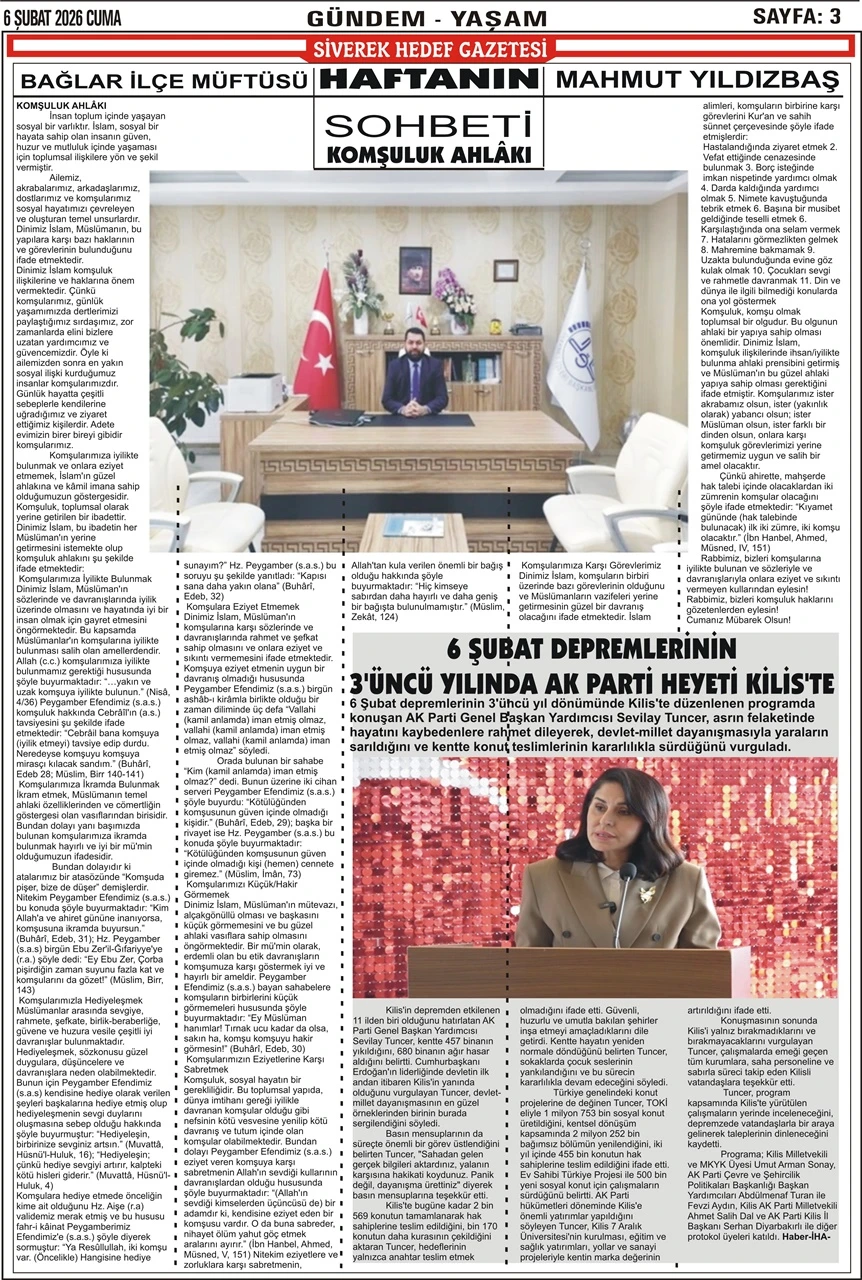 06.02.2026 Tarihli Gazetemiz