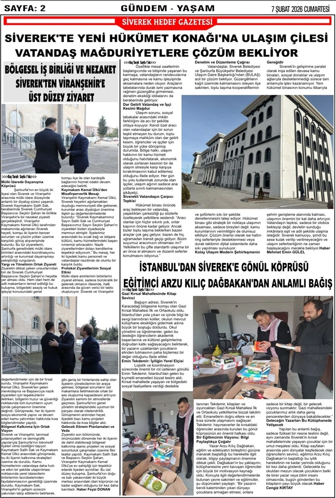 07.02.2026 Tarihli Gazetemiz