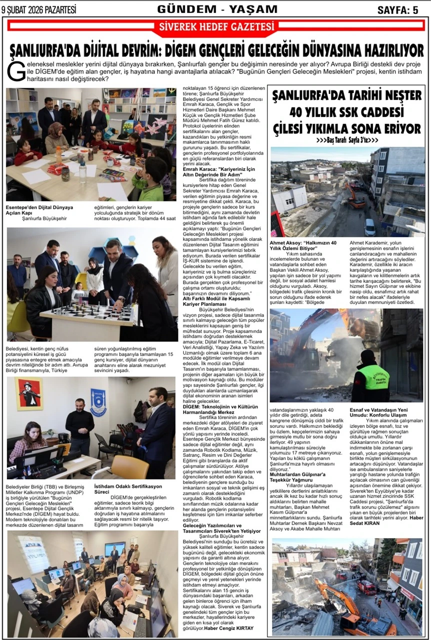 09.02.2026 Tarihli Gazetemiz