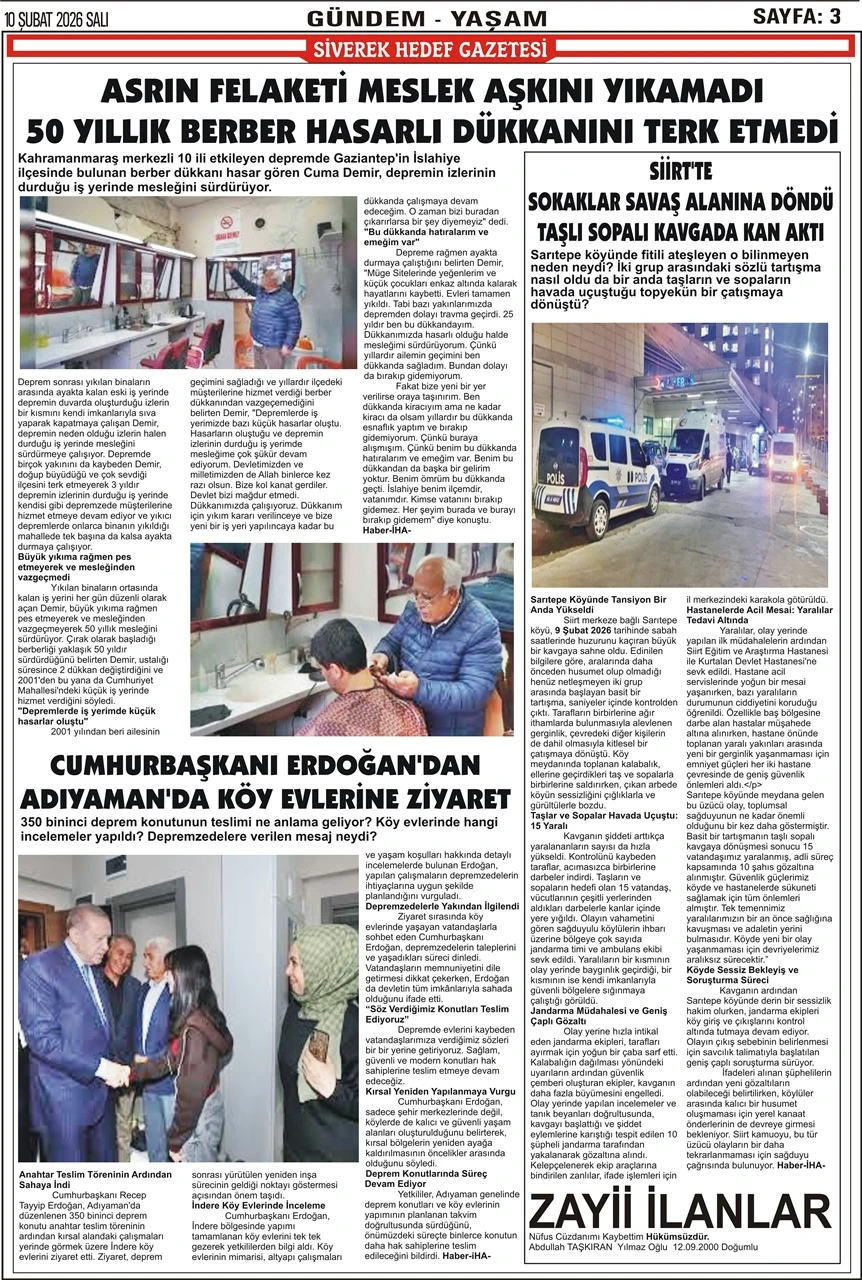 10.02.2026 Tarihli Gazetemiz