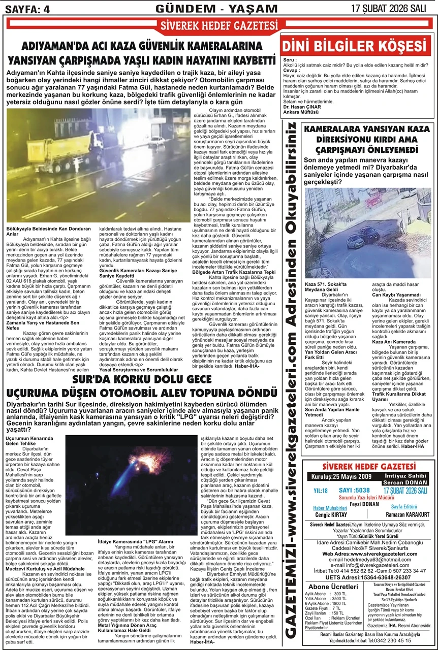 17.02.2026 Tarihli Gazetemiz