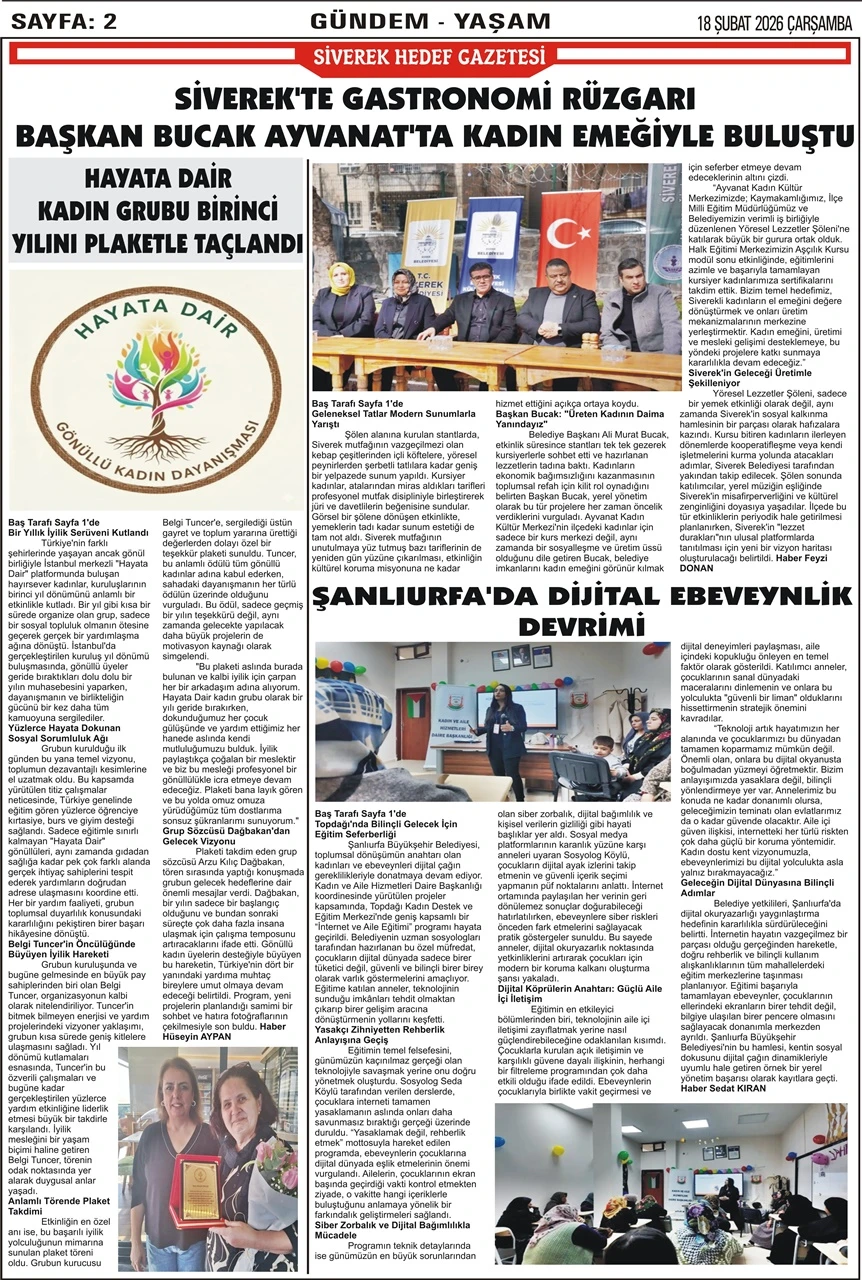 18.02.2026 Tarihli Gazetemiz