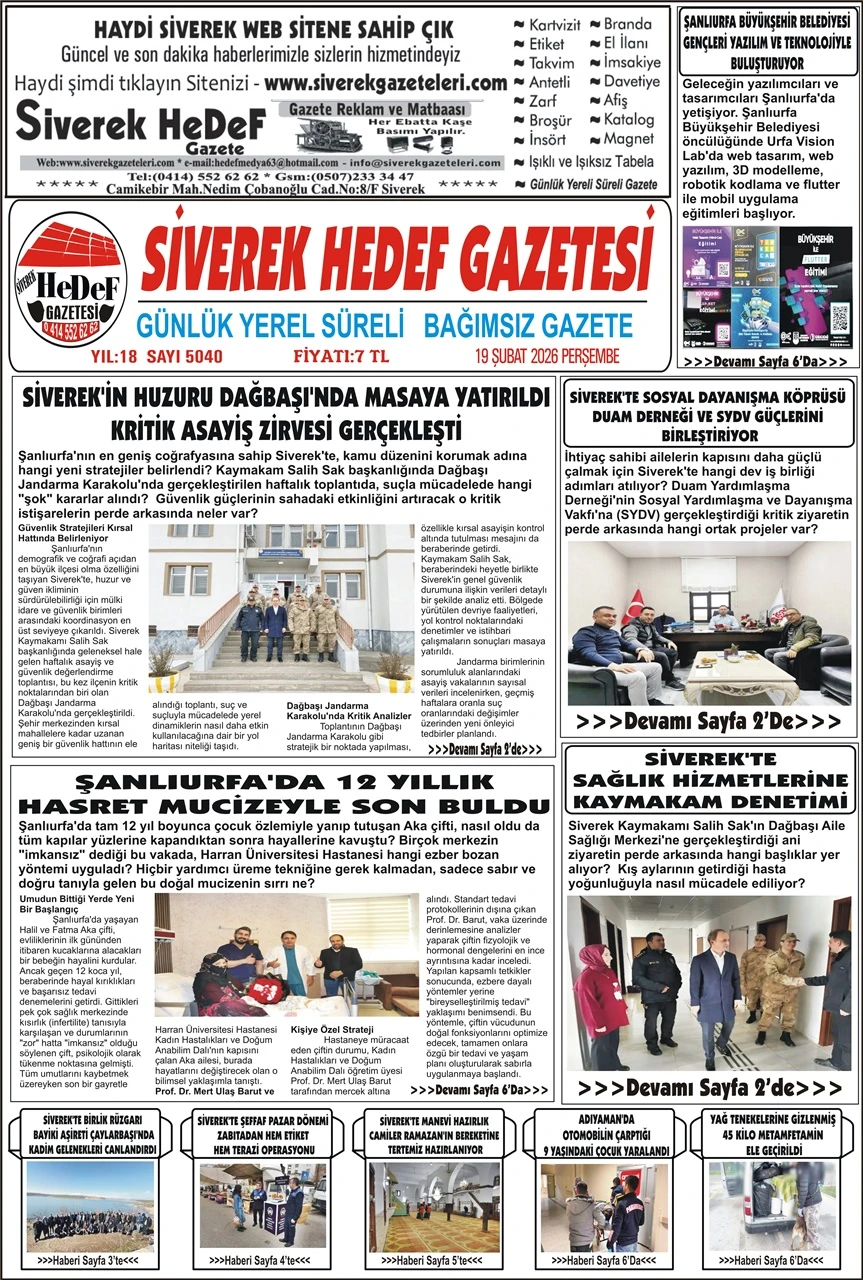 19.02.2026 Tarihli Gazetemiz