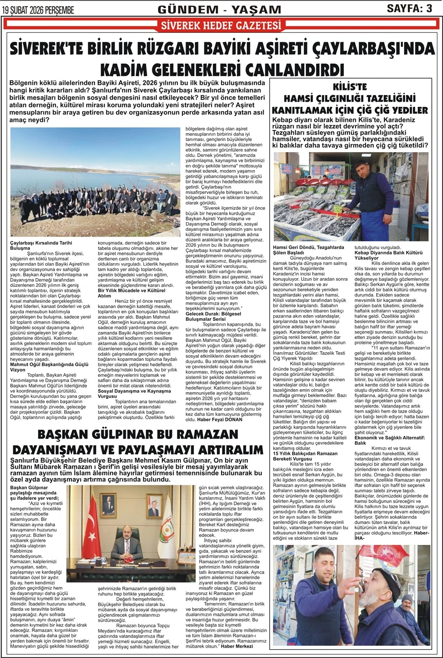 19.02.2026 Tarihli Gazetemiz