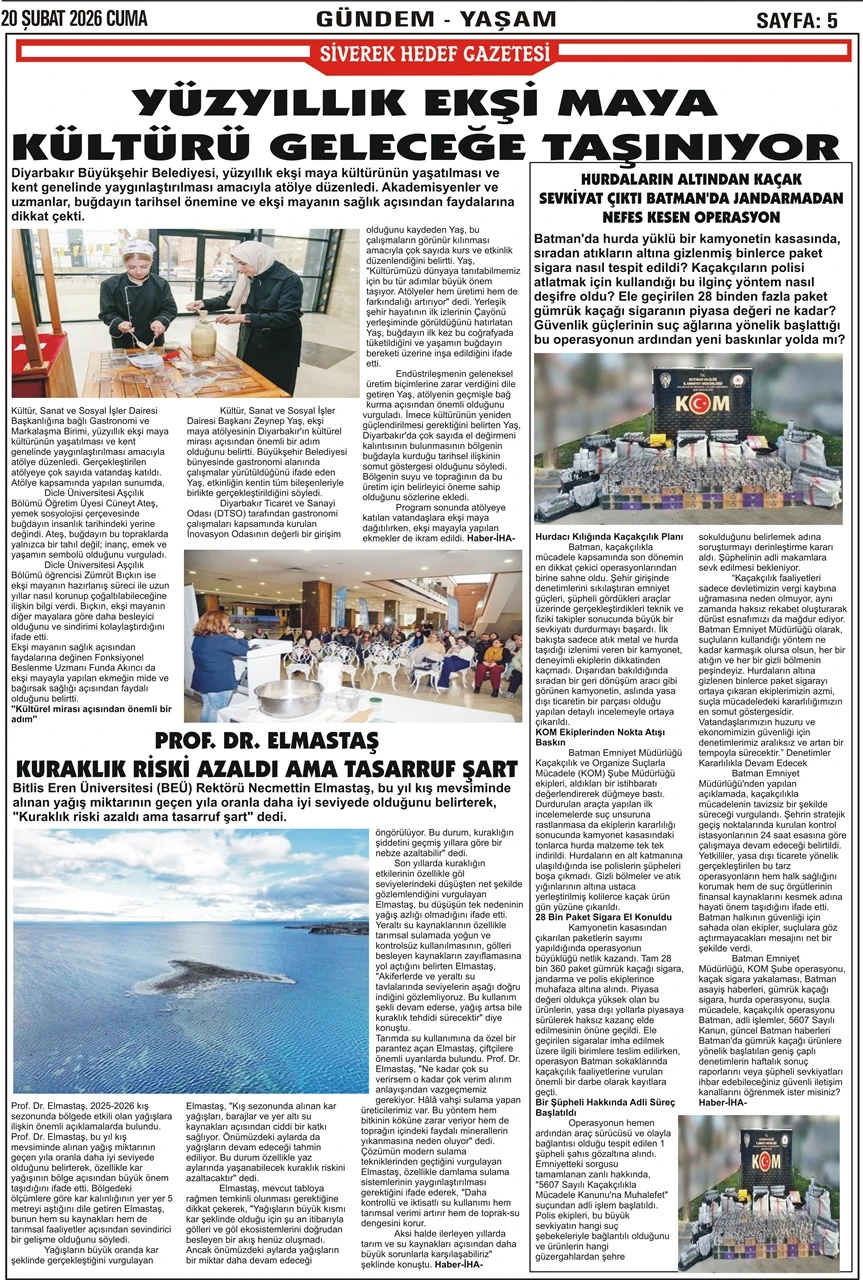 20.02.2026 Tarihli Gazetemiz