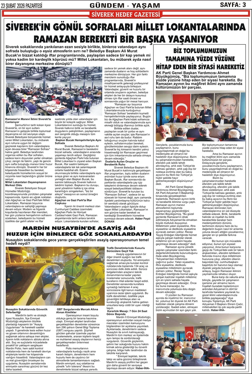 23.02.2026 Tarihli Gazetemiz