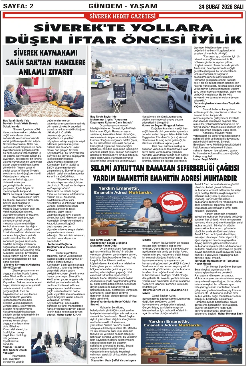 24.02.2026 Tarihli Gazetemiz