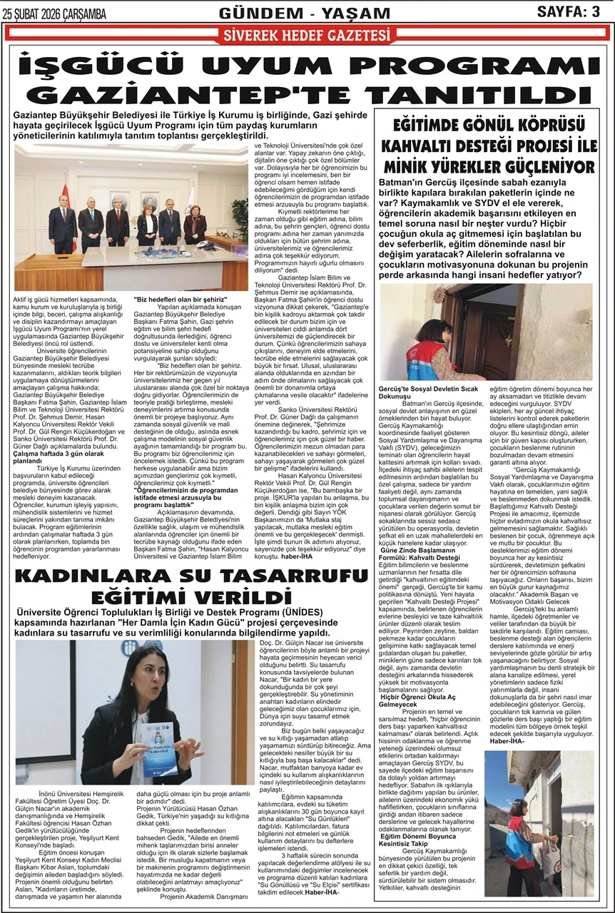 25.02.2026 Tarihli Gazetemiz