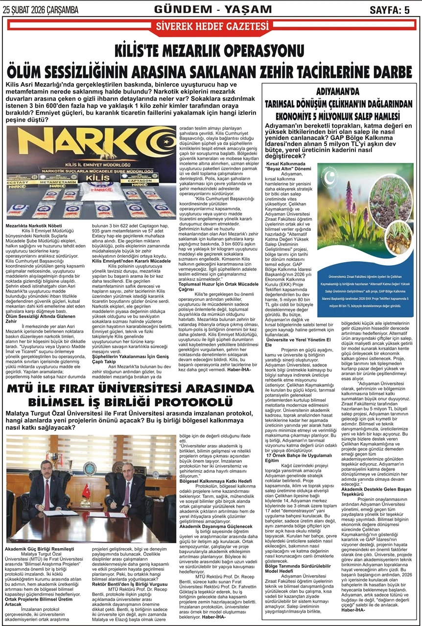 25.02.2026 Tarihli Gazetemiz