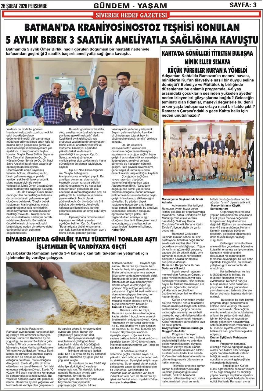 26.02.2026 Tarihli Gazetemiz