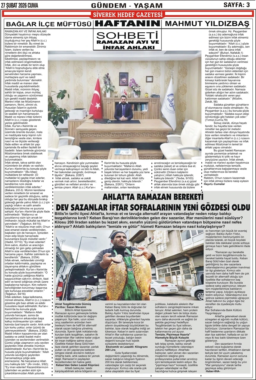 27.02.2026 Tarihli Gazetemiz