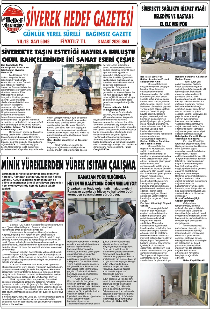 03.03.2026 Tarihli Gazetemiz