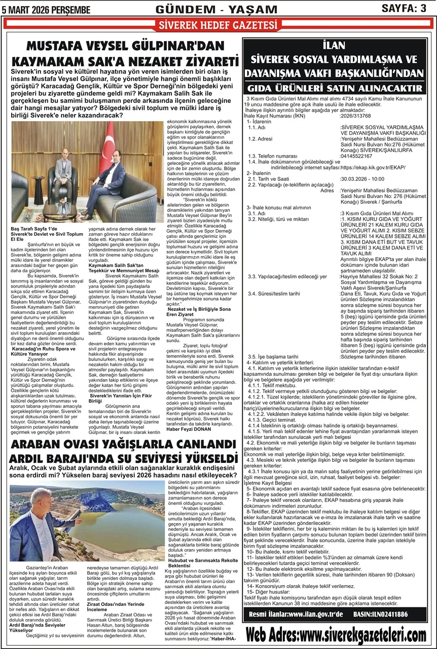 05.03.2026 Tarihli Gazetemiz
