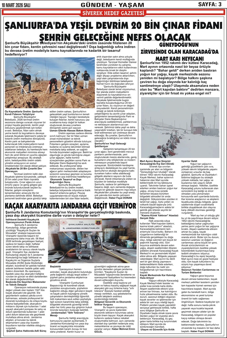 10.03.2026 Tarihli Gazetemiz