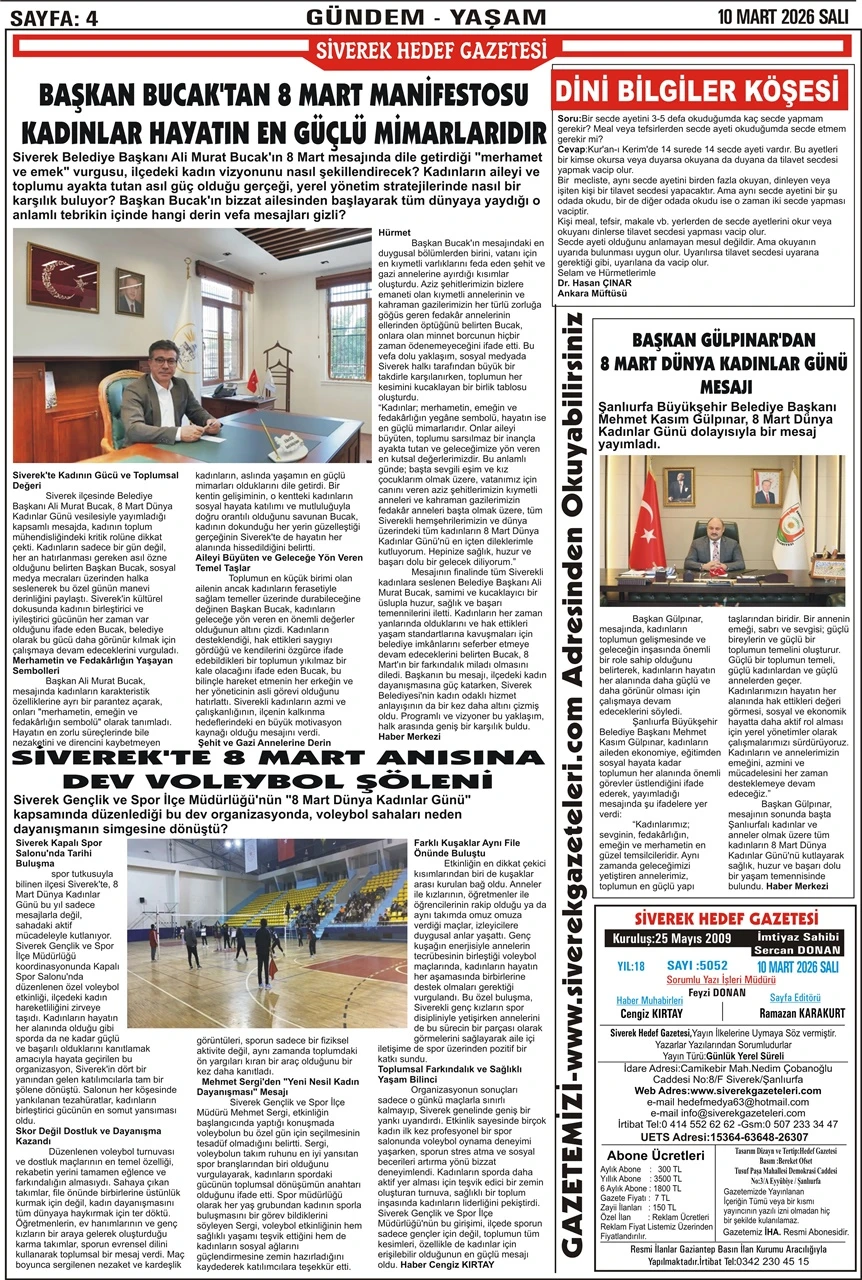 10.03.2026 Tarihli Gazetemiz