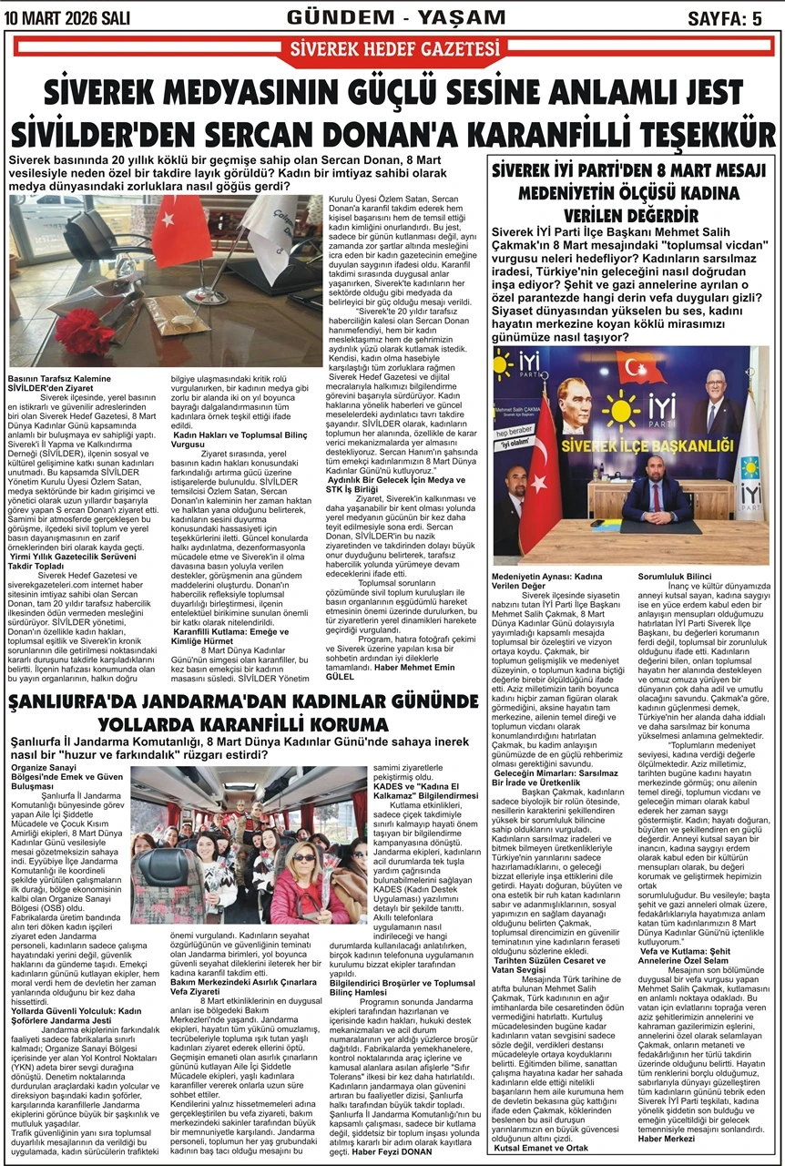 10.03.2026 Tarihli Gazetemiz