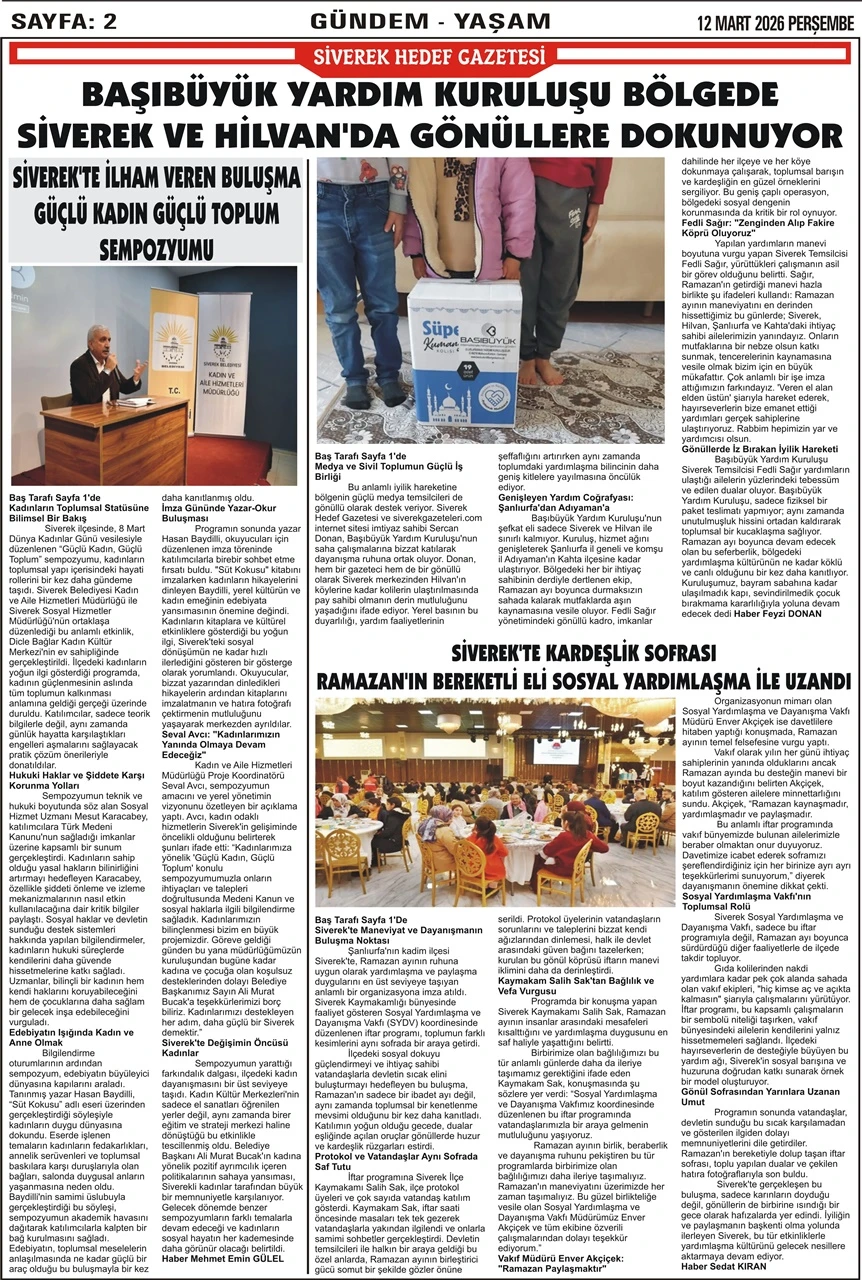 12.03.2026 Tarihli Gazetemiz