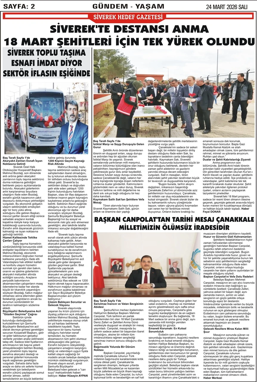 24.03.2026 Tarihli Gazetemiz