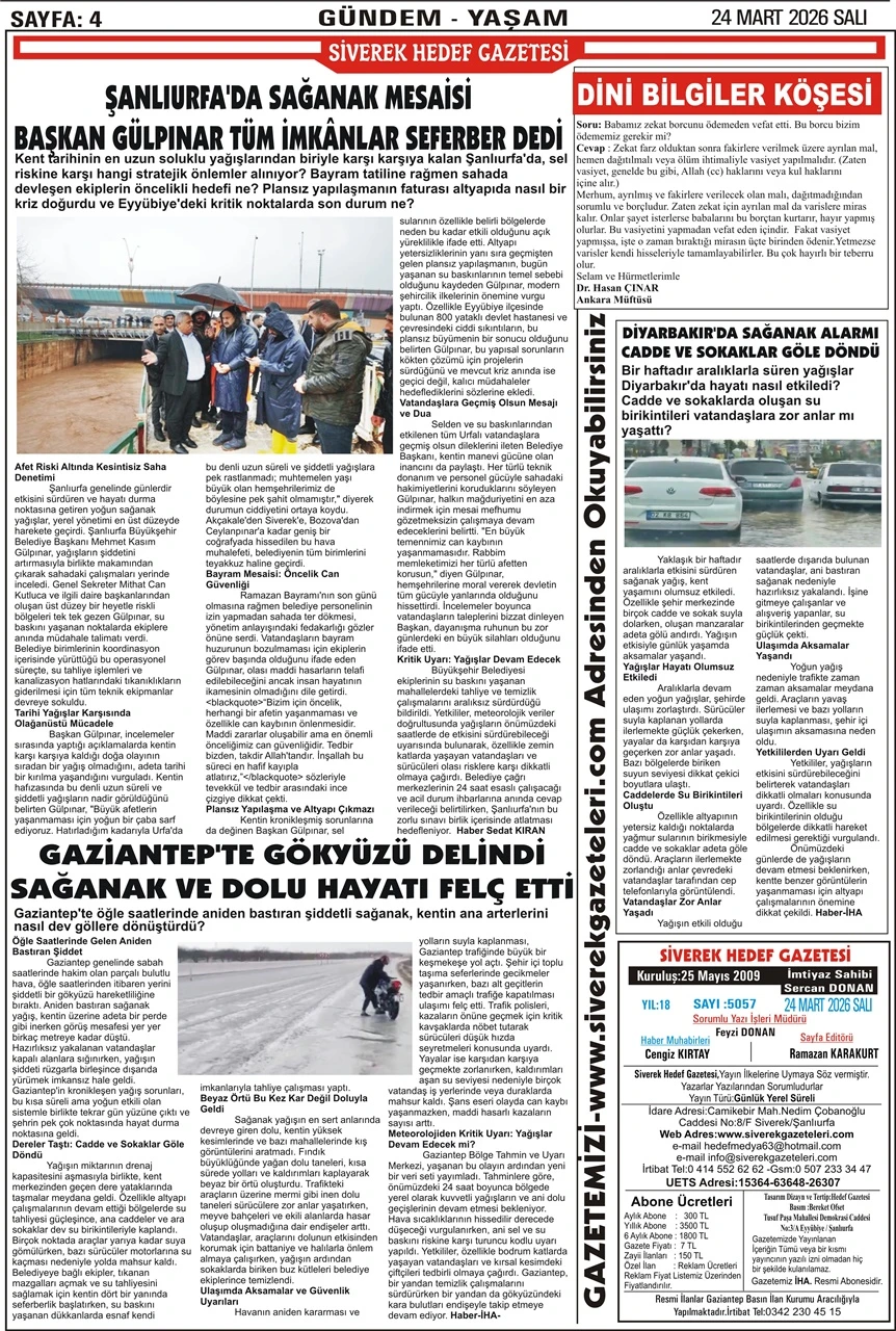 24.03.2026 Tarihli Gazetemiz