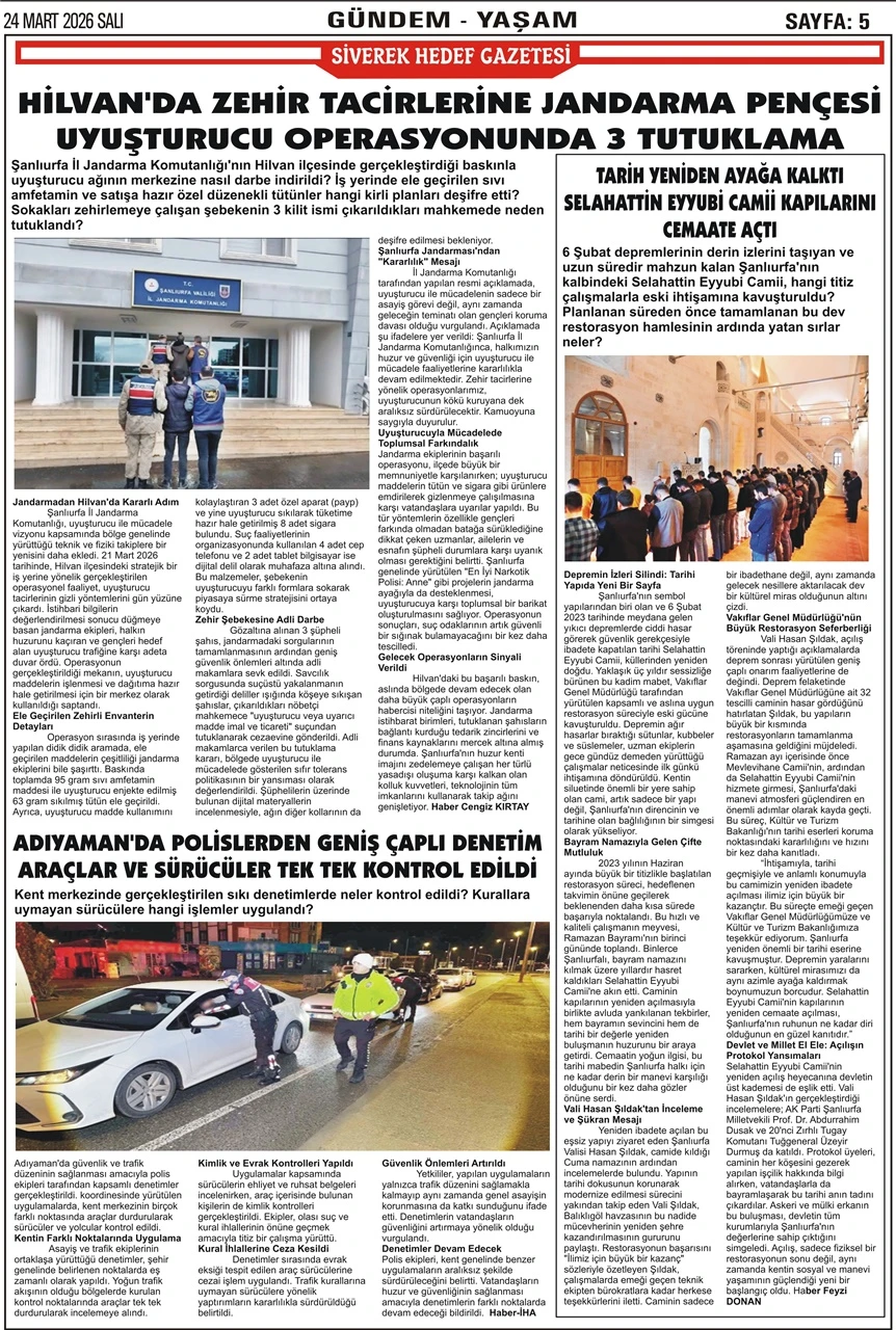 24.03.2026 Tarihli Gazetemiz