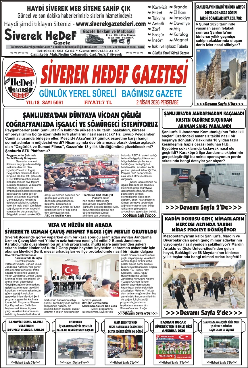 02.04.2026 Tarihli Gazetemiz