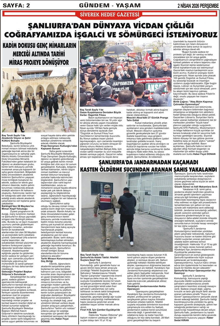 02.04.2026 Tarihli Gazetemiz