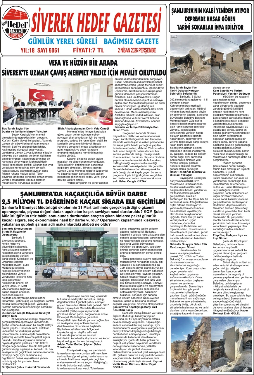 02.04.2026 Tarihli Gazetemiz