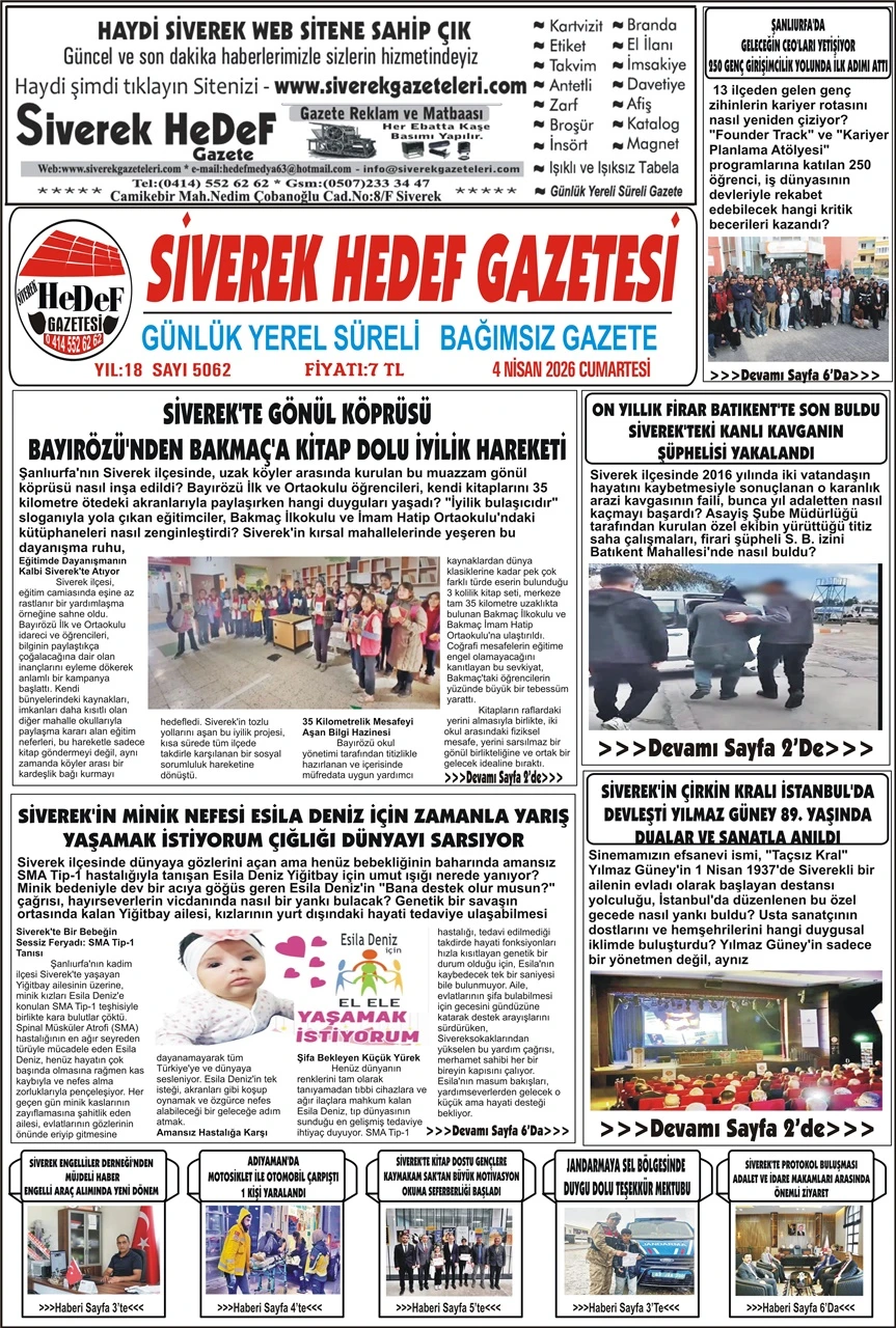 04.04.2026 Tarihli Gazetemiz