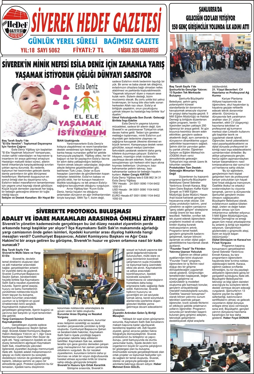 04.04.2026 Tarihli Gazetemiz