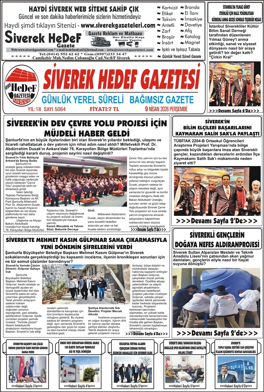 09.04.2026 tarihli Gazetemiz