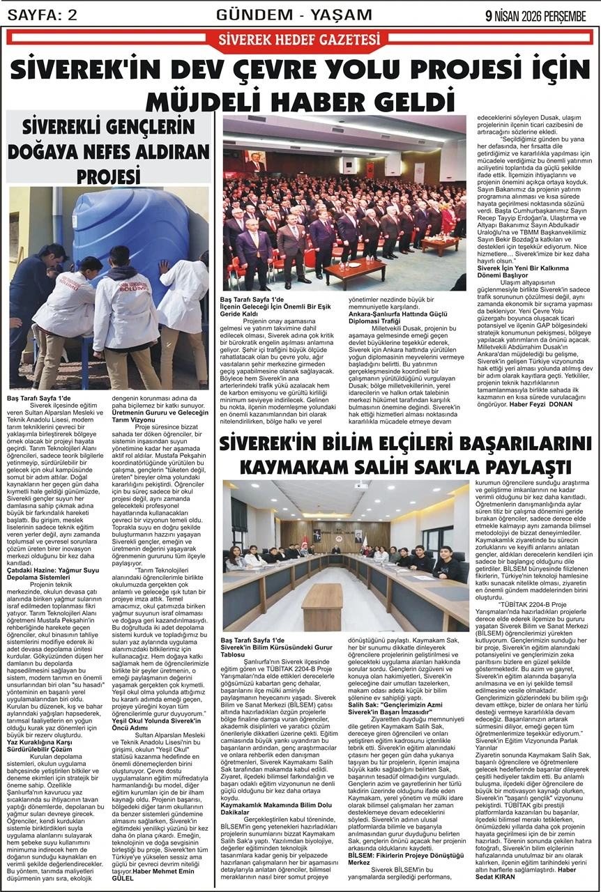 09.04.2026 tarihli Gazetemiz