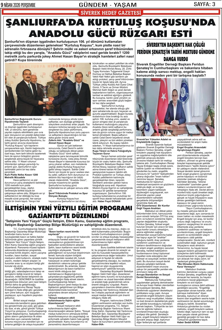 09.04.2026 tarihli Gazetemiz