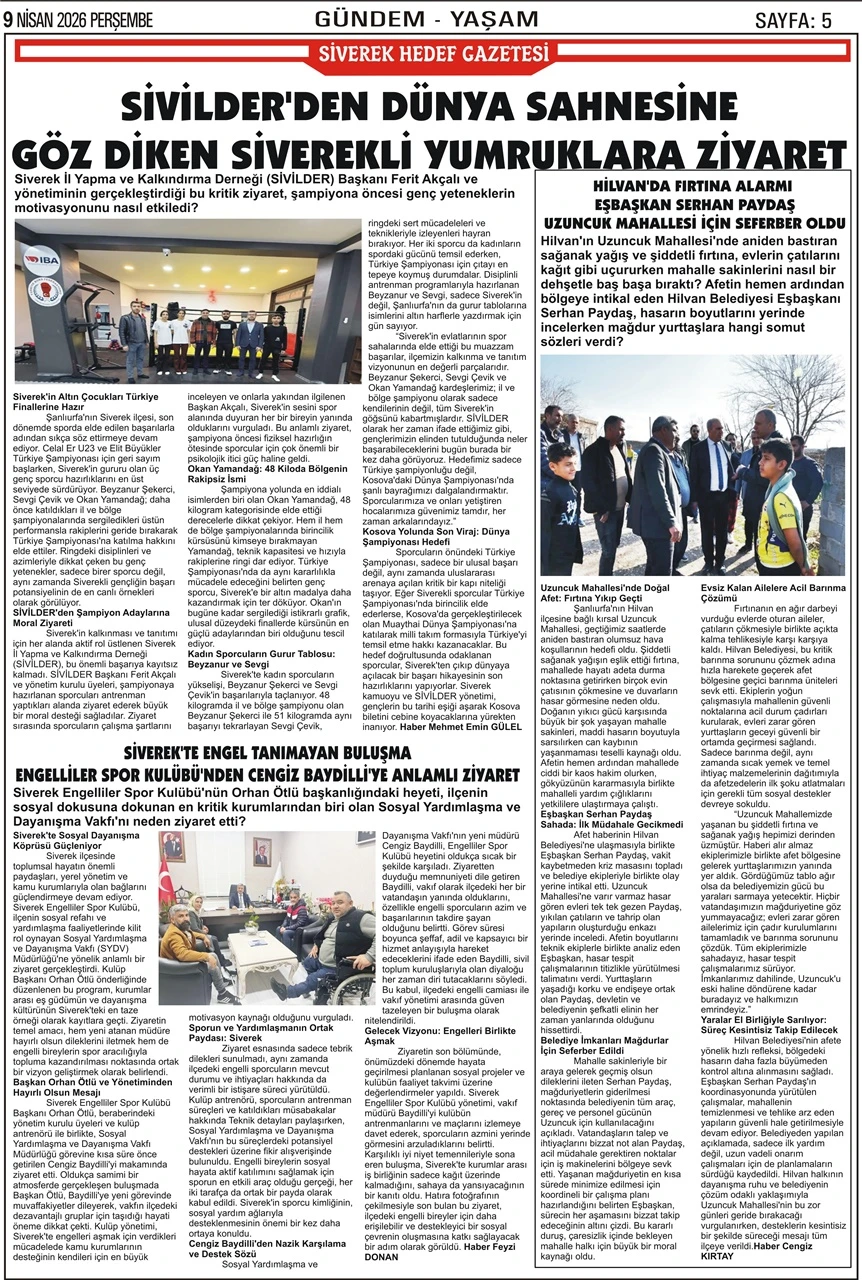 09.04.2026 tarihli Gazetemiz