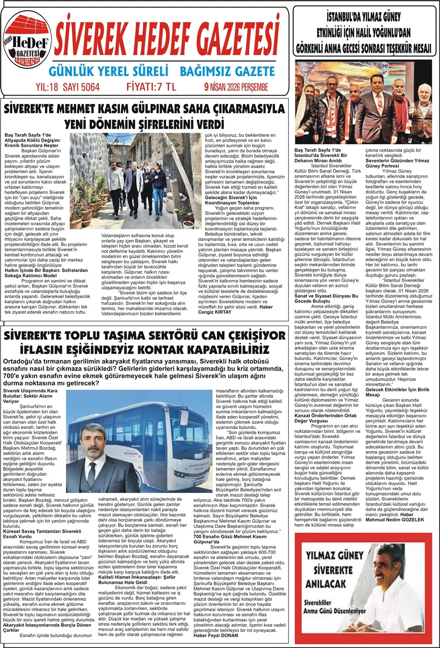 09.04.2026 tarihli Gazetemiz