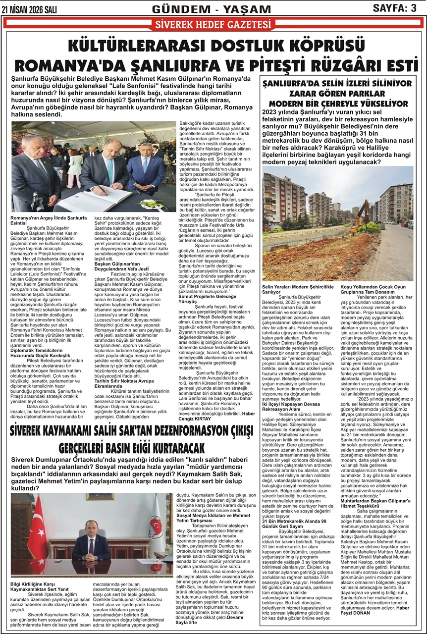 21.04.2026 Tarihli Gazetemiz