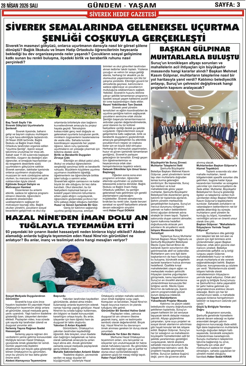 28.04.2026 Tarihli Gazetemiz