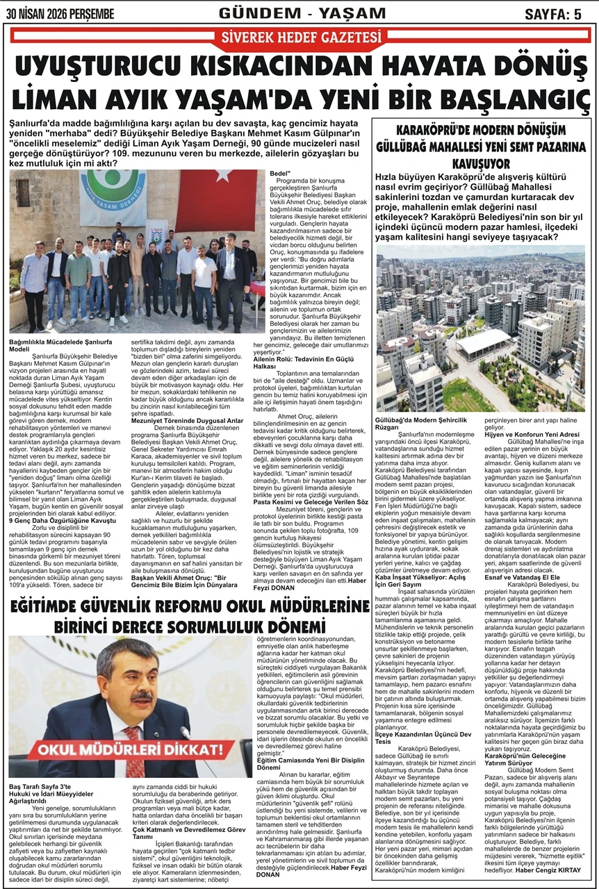 30.04.2026 Tarihli Gazetemiz