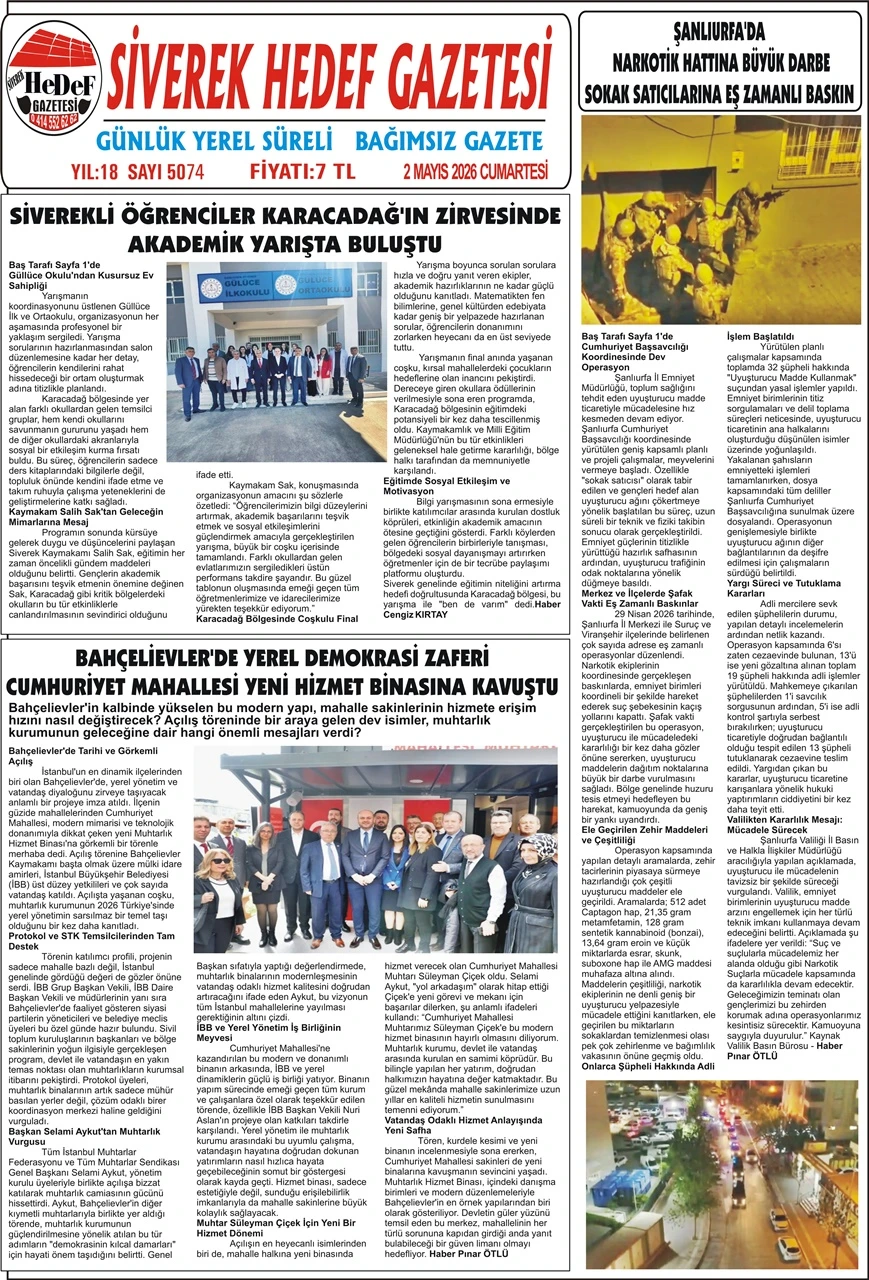 02.05.2026 Tarihli Gazetemiz 