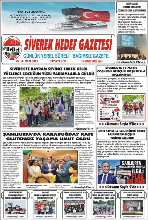 19.05.2026 Tarihli Gazetemiz