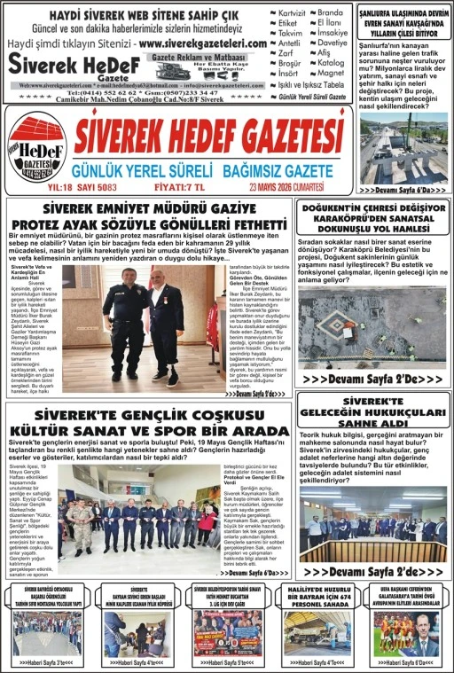 23.05.2026 Tarihli Gazetemiz