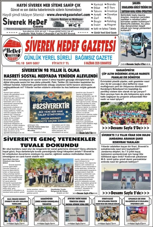 06.06.2026 Tarihli Gazetemiz