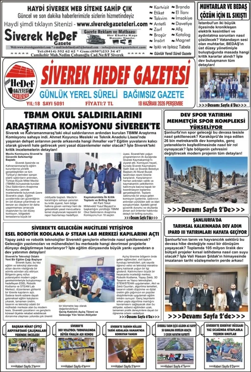 18.06.2026 Tarihli Gazetemiz