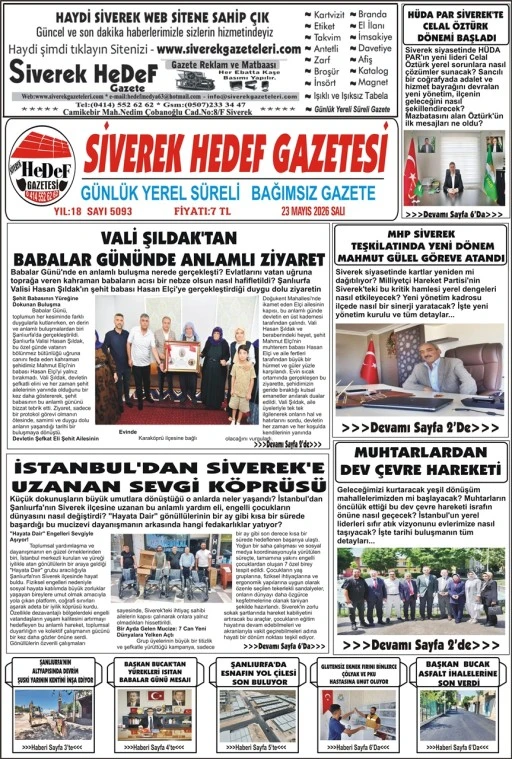 23.06.2026 Tarihli Gazetemiz