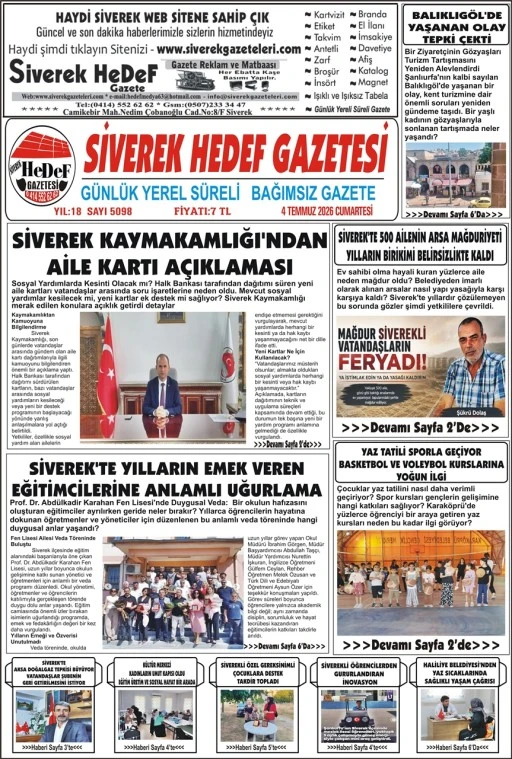 04.07.2026 Tarihli Gazetemiz