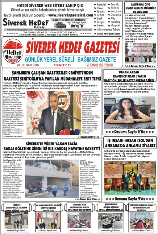 23.07.2026 Tarihli Gazetemiz