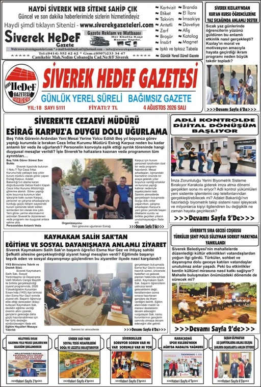 04.08.2026 Tarihli Gazetemiz