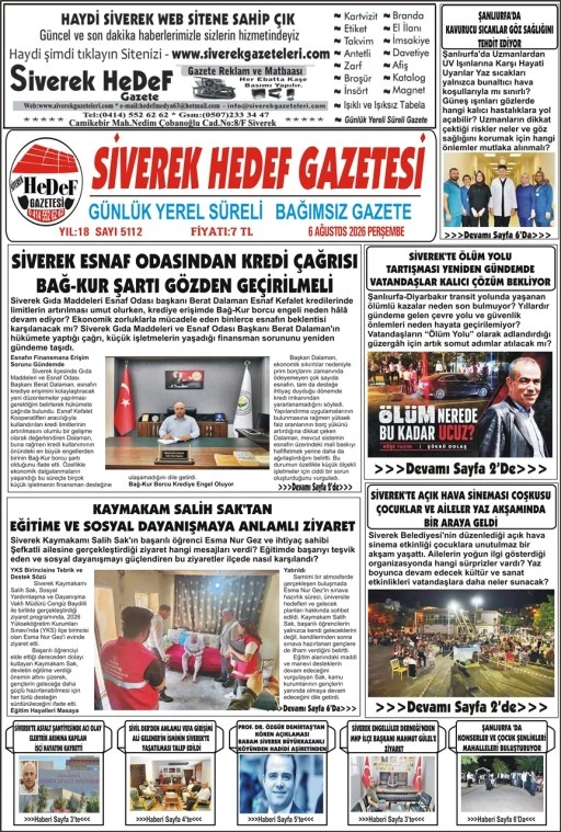 06.08.2026 Tarihli Gazetemiz